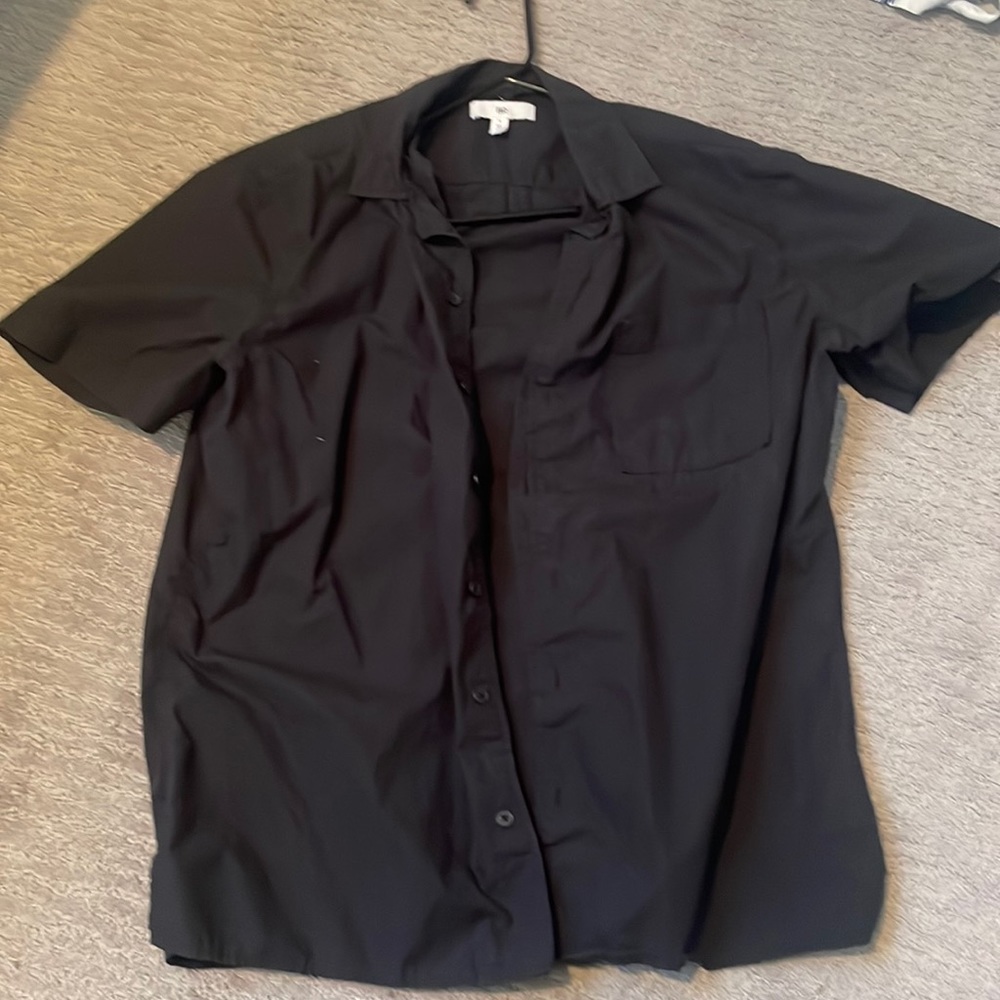 BP Black button down short sleeve